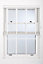FURNISHED Made to Measure Venetian Blinds - White Faux Wood with Tape 50mm Slats Blinds for Windows and Doors  (W)120cm (L)210cm