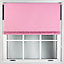 Furnished Pink Blackout Roller Blind With Pink Glitter Edge - Trimmable (W)145cm x (L)210cm