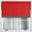 Furnished Red Blackout Roller Blind With Black Glitter Edge - Trimmable (W)115cm x (L)210cm