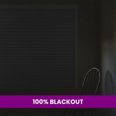Furnished Stick On Blackout Blinds - No Drill Pleated Shades, Removable ...