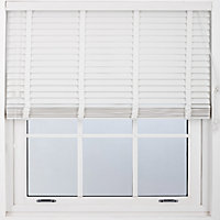 FURNISHED Venetian Blinds - White Faux Wood Trimmable 50mm Slats for Windows and Doors  (W)100cm (L)210cm