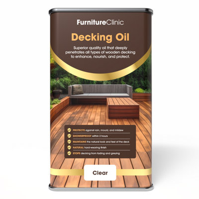 Furniture Clinic Clear Decking Oil, 5L DIY at B&Q
