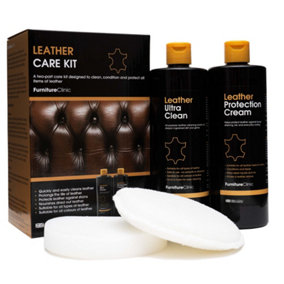Furniture Clinic Complete Leather Care Kit including Cleaner & Protection Cream
