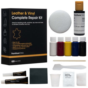 Furniture Clinic Complete Leather Repair Kit, Black
