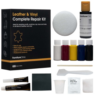 Furniture Clinic Complete Leather Repair Kit, Dark Brown