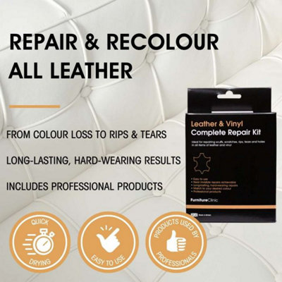 Furniture Clinic Complete Leather Repair Kit, Dark Brown