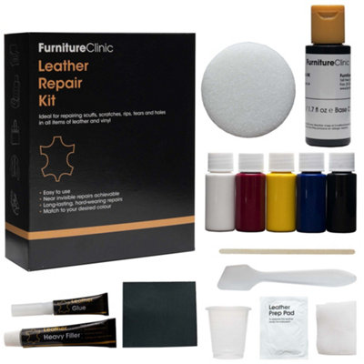 Furniture Clinic Complete Leather Repair Kit, Ivory DIY at B&Q