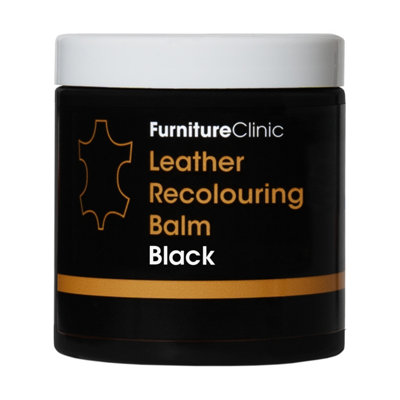 Furniture Clinic Leather Recolouring Balm, Black, 250ml DIY at B&Q