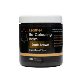 Furniture Clinic Leather Recolouring Balm, Dark Brown 250ml