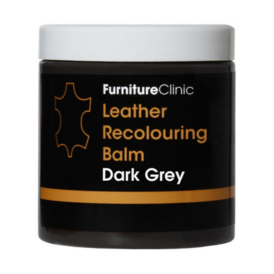 Furniture Clinic Leather Recolouring Balm, Dark Grey DIY at B&Q