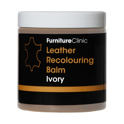 Furniture Clinic Leather Recolouring Balm, Ivory DIY at B&Q
