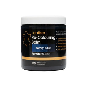 Furniture Clinic Leather Recolouring Balm, Navy Blue, 250ml