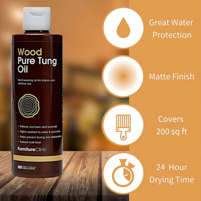 Transparent brown Satin Boiled linseed Furniture Wood oil, 500ml