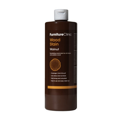 Furniture Clinic Wood Stain Walnut, 500ml DIY at B&Q