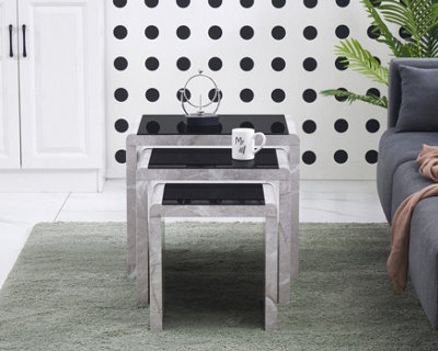 Black high gloss nest deals of tables