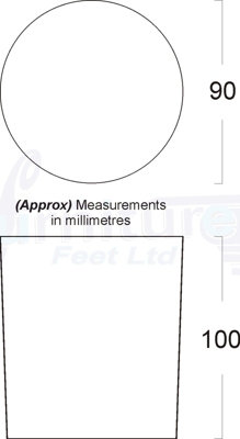 FURNITURE FEET 100mm HIGH REPLACEMENT LEGS SET OF 4 SOFAS SETTEE CHAIRS FOOTSTOOL M8 (8mm ) SHN222