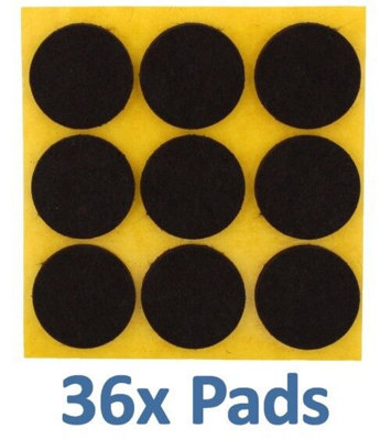 Furniture Feet Felt Pads Floor Protectors Self Adhesive (25mm, 36 Pads)