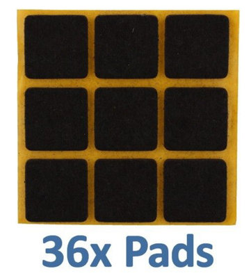 Furniture Feet Felt Pads Floor Protectors Self Adhesive (25mm, 36 Pads)