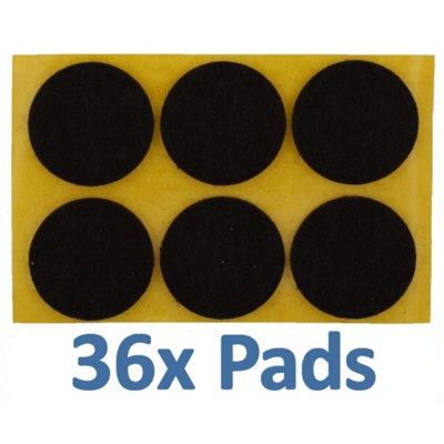 Furniture Feet Felt Pads Floor Protectors Self Adhesive (28mm, 36 Pads)