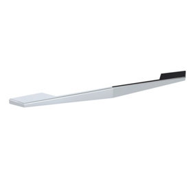 Furniture Handle Angular D Shape Handle, 256mm (224mm Centres) - Chrome