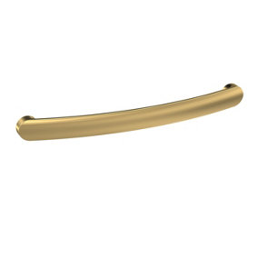 Furniture Handle Round D Shape Handle, 210mm (192mm Centres) - Brushed Brass - Balterley