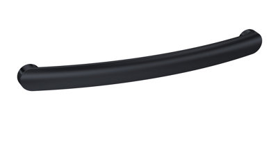 Furniture Handle Round D Shape Handle, 210mm (192mm Centres) - Matt Black