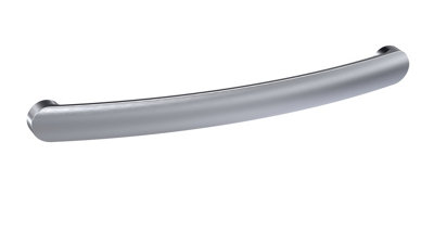 Furniture Handle Round D Shape Handle, 210mm (192mm Centres) - Satin Nickel