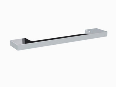 Furniture Handle Slimline Square D Shape Handle, 152mm (128mm Centres) - Chrome