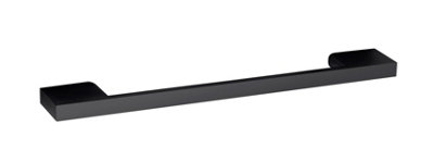 Furniture Handle Square D Shape Handle, 191mm (160mm Centres) - Matt Black