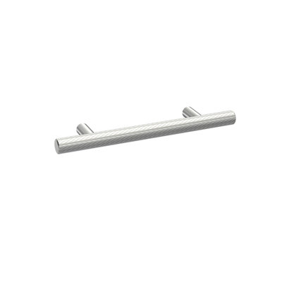 Furniture Handle Textured Knurled Bar Handle, 156mm (96mm Centres) - Satin Chrome