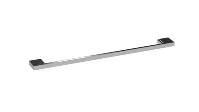 Furniture Handle Thin D Shape Handle, 287mm (256mm Centres) - Chrome