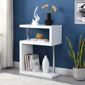 Furniture in Fashion Albania High Gloss 3 Tiers Shelving Unit In White