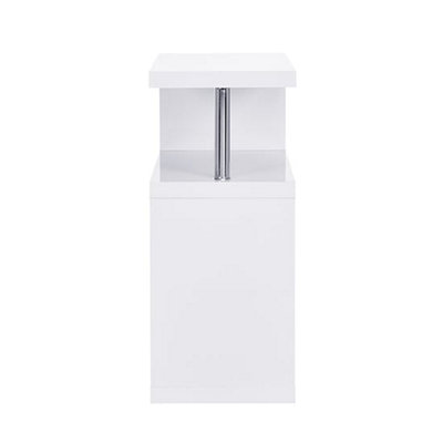 Furniture in Fashion Albania High Gloss 3 Tiers Shelving Unit In White