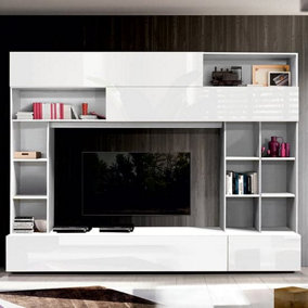 Furniture in Fashion Pandora Large High Gloss Entertainment Unit In White