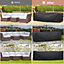 Furniture One 420D Oxford Fabric Patio Set Cover Rectangular Sofa Set Cover Black  242x162x100cm