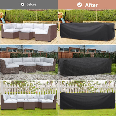 Furniture One 420D Oxford Fabric Patio Set Cover Rectangular Sofa Set ...