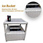 Furniture One Rattan Effect Grey 3 Piece Rattan Recliner with Ice Bucket