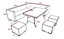 Furniture One Rattan Effect Mix Brown Rattan 9 Seat Corner Sofa Set NO ASSEMBLY & ALUMINIUM FRAME