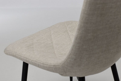Furniture Outlet, Bari Oat Velvet Dinning chairs. (Set of 2)