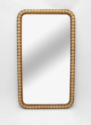 Furniture Outlet, Rectangular Light Wood Mirror.  (40x70cm)