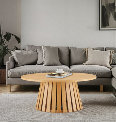 Furniture Outlet, Stockholm Round Oak Dining Table.
