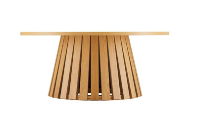 Furniture Outlet, Stockholm Round Oak Dining Table.