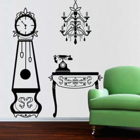 Furniture Set Chandelier Stickers Stock Clearance