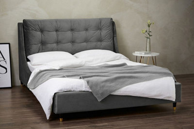 Furniture Stop - Abbie Bed In 3 Colours-4ft6 Double