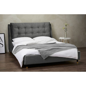 Furniture Stop - Abbie Bed In 3 Colours-4ft6 Double