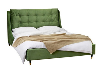 Furniture Stop - Abbie Bed In Lovely Green - 5ft King