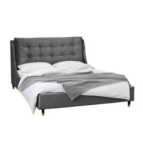 Furniture Stop - Abbie Bed With Buttoned Headboard-5ft King