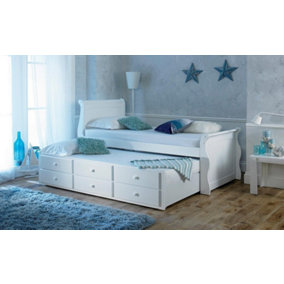 Furniture Stop - Artisan Captain Wooden(3 Drawers Bed)-3ft Single