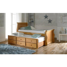 Furniture Stop - Artisan Captain Wooden(3 Drawers Bed)-3ft Single