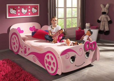 Furniture Stop - Artisan Princess Love Car Bed-3ft Single